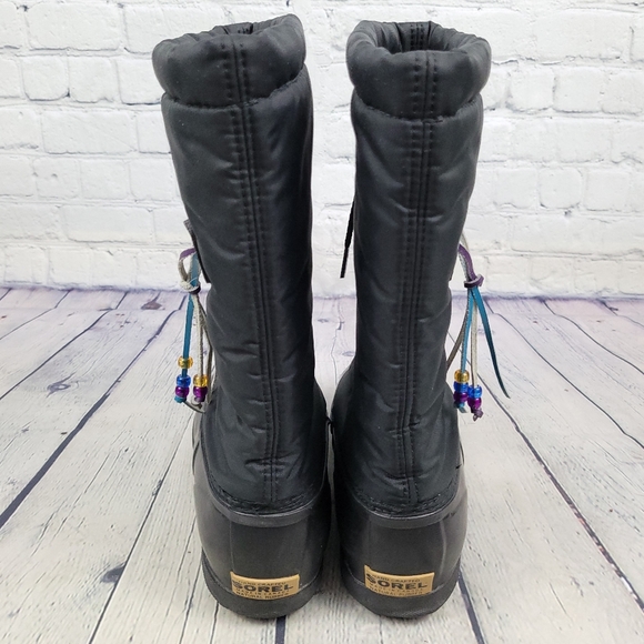 SOREL | vintage Native American bird eagle design pull-on snow winter boots - Picture 6 of 9